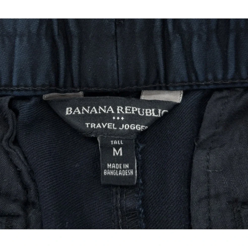 Banana Republic The Travel Jogger Men's M Tall 32x29 Black‎ Heavy Cotton Stretch